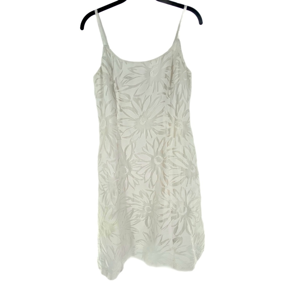Evan Picone Off White Textured Dress